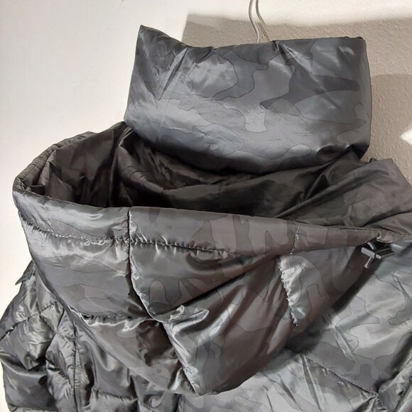 NWT Sanctuary Down Camoflage Belted Camp Puffer Jacket Coat w Hood - Large - Picture 11 of 16